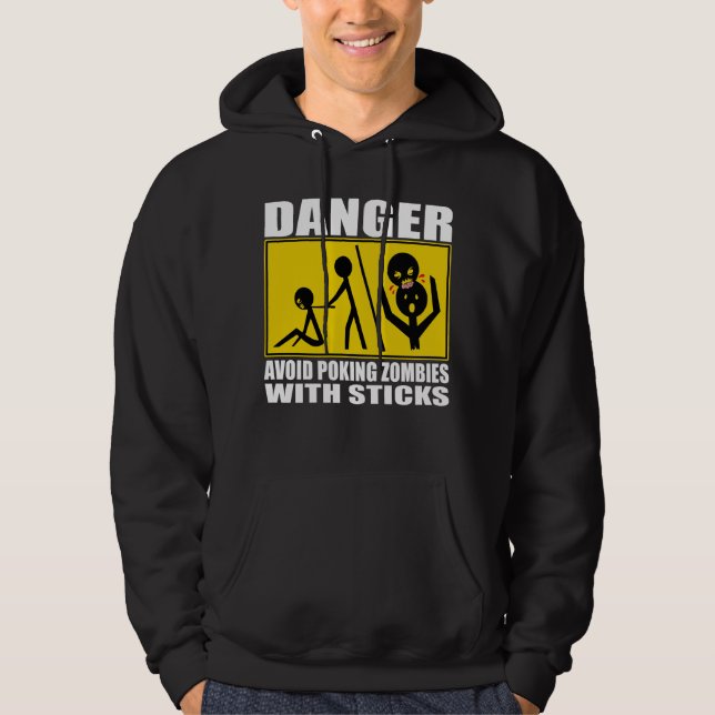 Zombie-Warnung Hoodie (Vorderseite)
