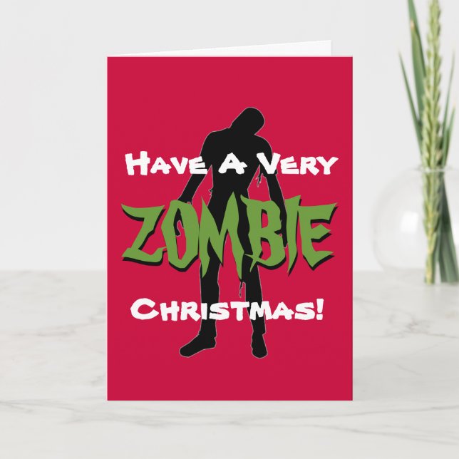 ZOMBIE Weihnachtskarte Feiertagskarte (Vorderseite)