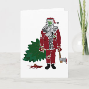 Zombie Weihnachtsmann Feiertagskarte