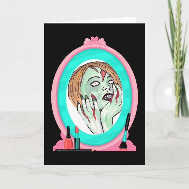 Zombie Wisdom Geburtstagskarte Karte (Vorderseite)