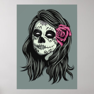 Zombie Woman benutzerdefiniertes Farbposter Poster