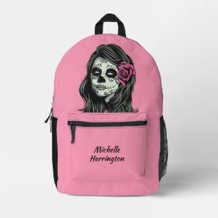 Zombie Woman individuelle Name Bedruckter Rucksack