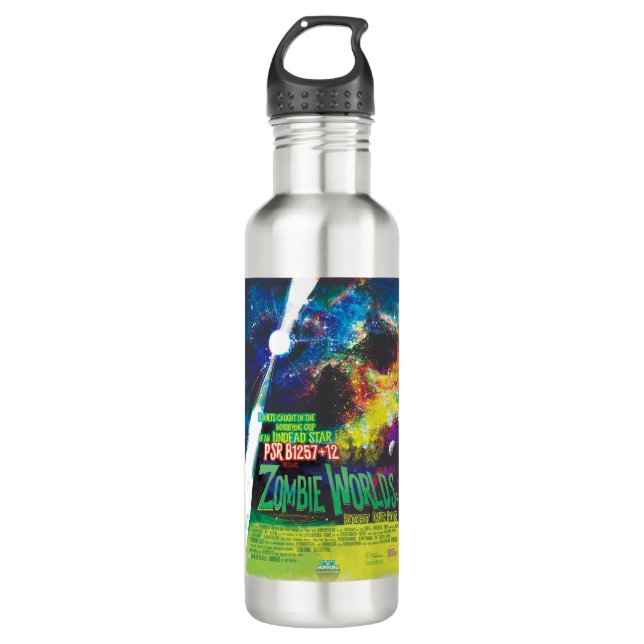 Zombie Worlds Halloween Galaxie der Horror Edelstahlflasche (Vorderseite)