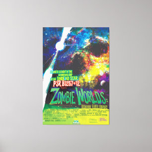 Zombie Worlds Halloween Galaxie der Horror Leinwanddruck