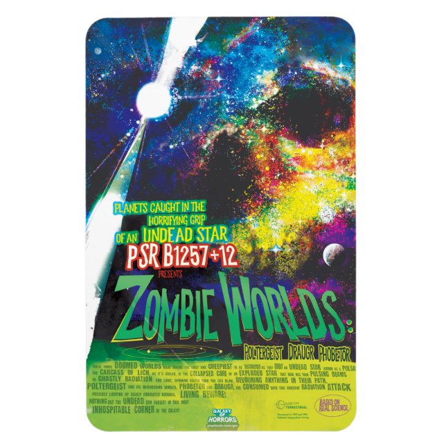 Zombie Worlds Halloween Galaxie der Horror Magnet (Vertikal)