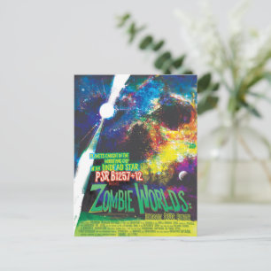 Zombie Worlds Halloween Galaxie der Horror Postkarte