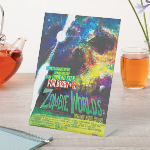 Zombie Worlds Halloween Galaxie der Horror Sockelschild