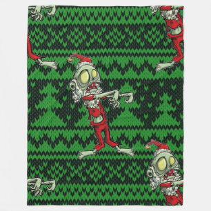 zombie xmas santa fleecedecke