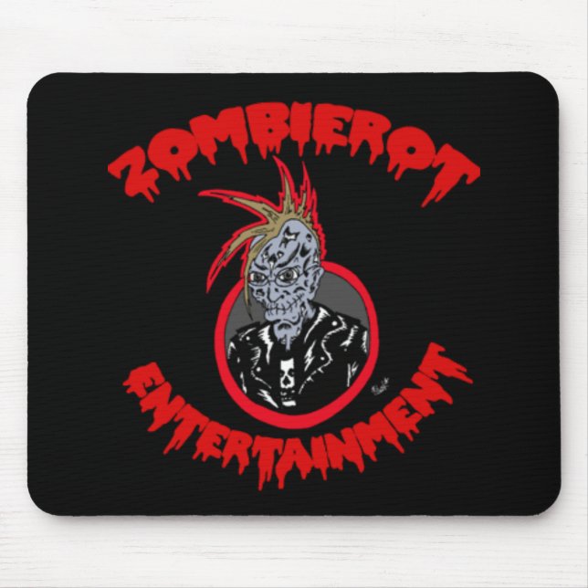 "Zombie Xtoph" Zombierot Logo Mousepad (Vorne)