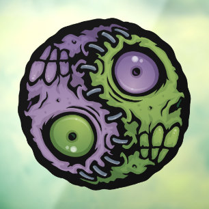 Zombie Yin-Yang Fensteraufkleber