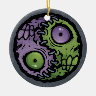 Zombie Yin-Yang Keramikornament