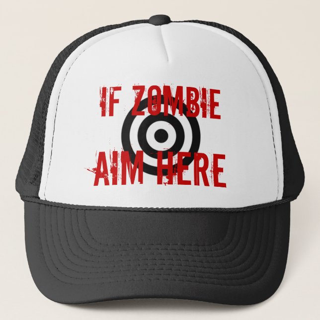 Zombie-Ziel Truckerkappe (Vorderseite)