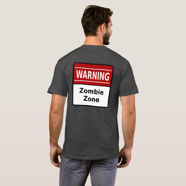 Zombie Zone Shirt (Rückdruck) (Schwarz voll)