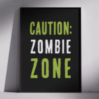 Zombie Zone Warnzeichen | Halloween-Party Vorsicht