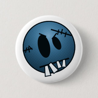 ZOMBIECON GESICHT - BLAU BUTTON