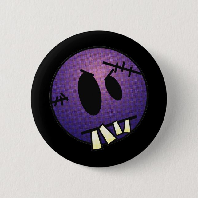 ZOMBIECON GESICHT - LILA BUTTON (Vorderseite)