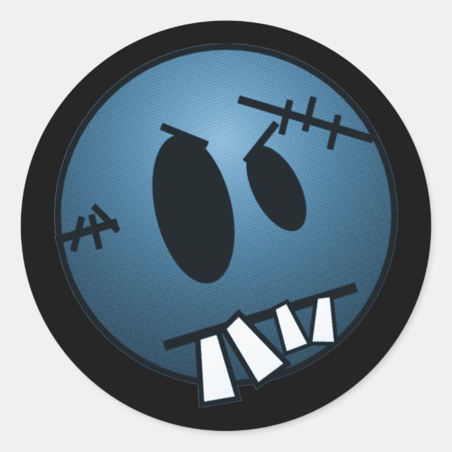 ZOMBIECON-OBERFLÄCHE - BLAU RUNDER AUFKLEBER (Vorderseite)