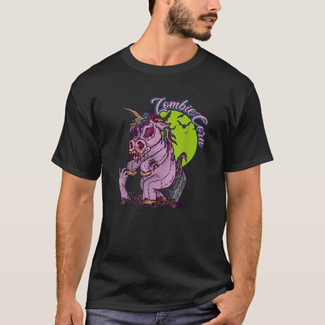 ZombieCorn Funny Halloween T-Shirt (Vorderseite)