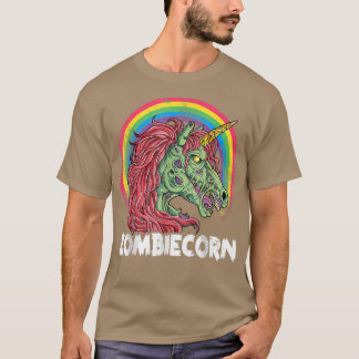 Zombiecorn Zombie Unicorn Halloween Girls Rainbow T-Shirt