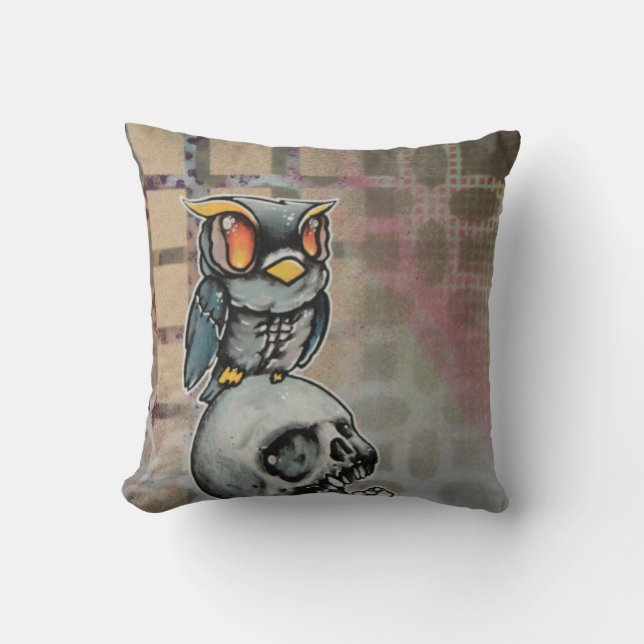Zombieeulenkissen Kissen (Vorderseite)