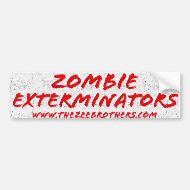 Zombieexterminators-Autoaufkleber-Weiß Autoaufkleber (Vorne)