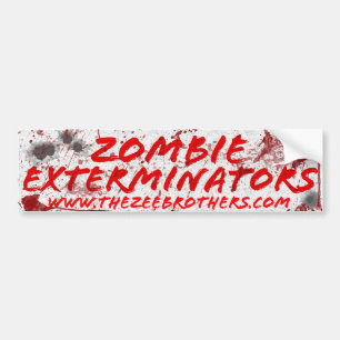Zombieexterminators-weißes Blut u. Kugel-Aufklebe Autoaufkleber