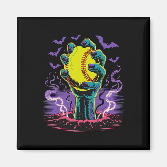 Zombiehände halten Softll-Halloween-Player  Magnet (Vorne)