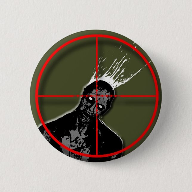 Zombiehauptschußknopf Button (Vorderseite)