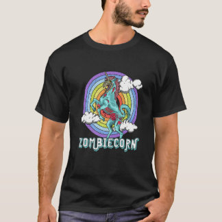 Zombiehorn Zombie Einhorn Regenbogen Gruselig Hall T-Shirt