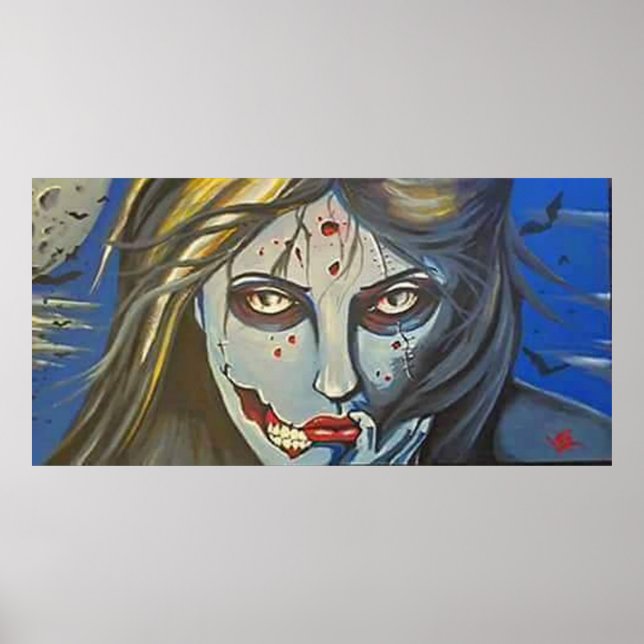 Zombiemädchenplakat Poster (Vorne)
