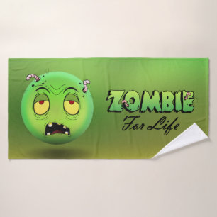 Zombiemoji-Badetuch Badehandtuch