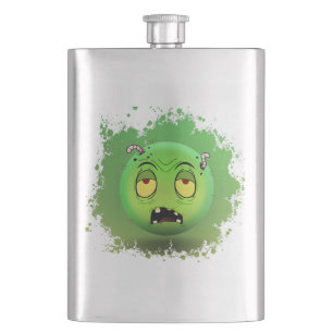 Zombiemoji-Lagerschild Flachmann