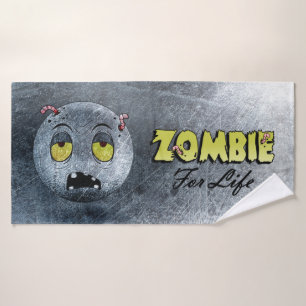 Zombiemoji Vintage Badehandtuch