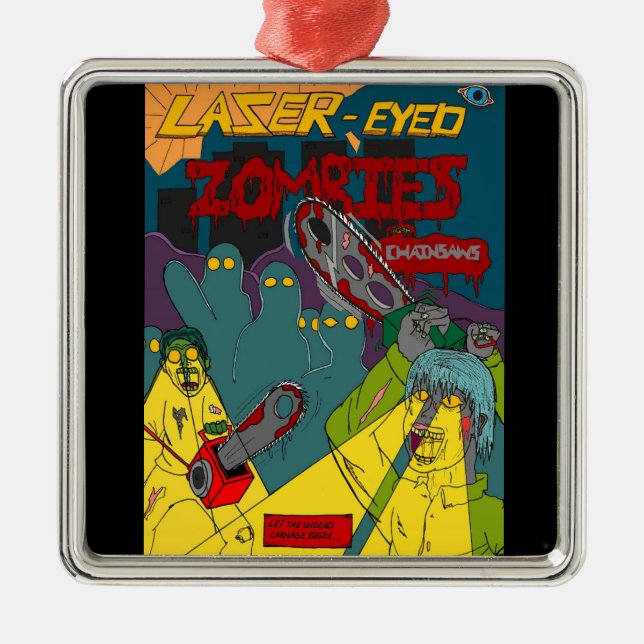 Zombies à l'oeil laser avec ornement de scies à ci (Devant)