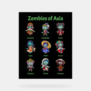 Zombies Asiens Acrylschild