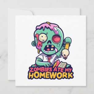 Zombies Ate Meine Hausaufgaben Einladung