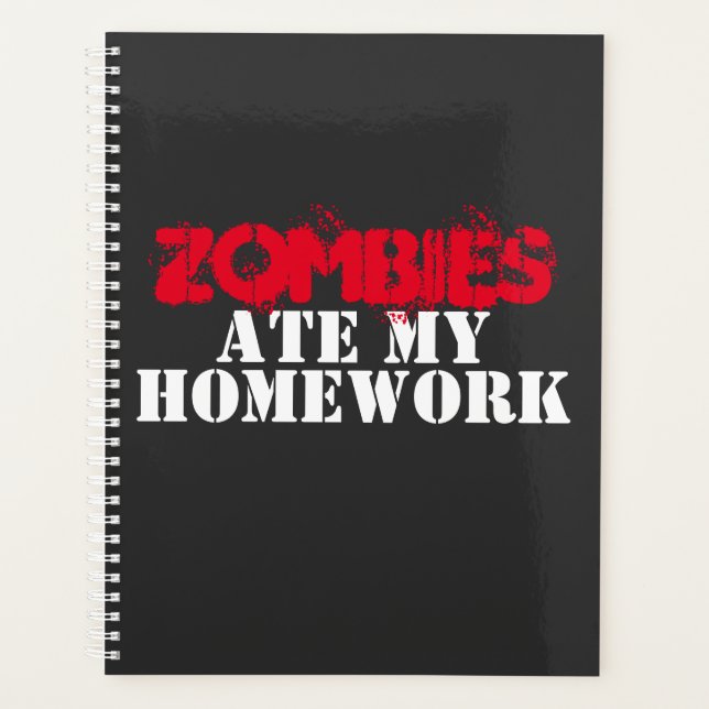 "Zombies Ate My Hausaufgaben" Leben tot Planer (Vorderseite)