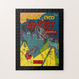 Zombies au laser avec Puzzle de tronçonneuses
