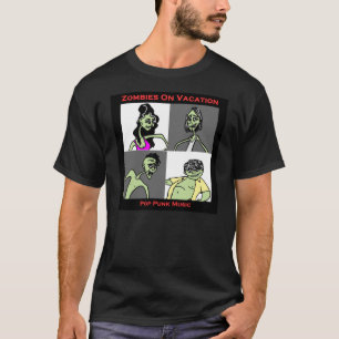 Zombies auf Ferien - vier Gesichter T-Shirt