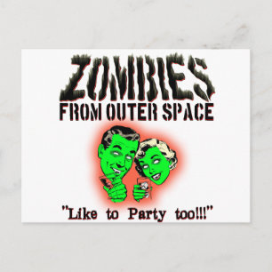 Zombies aus dem Weltraum! Postkarte