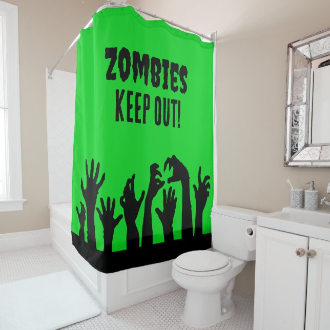 Zombies Behielt Halloween Horror Film Duschvorhang (Beispiel)