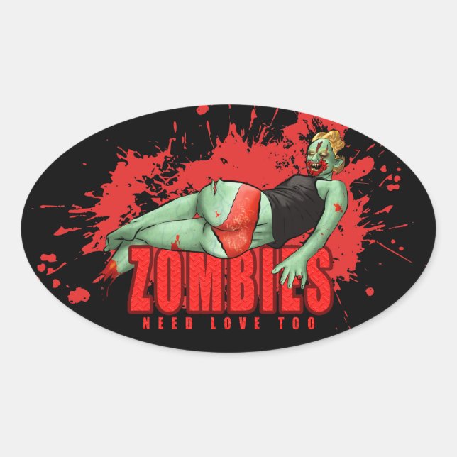 Zombies brauchen Liebe Aufkleber (Vorderseite)
