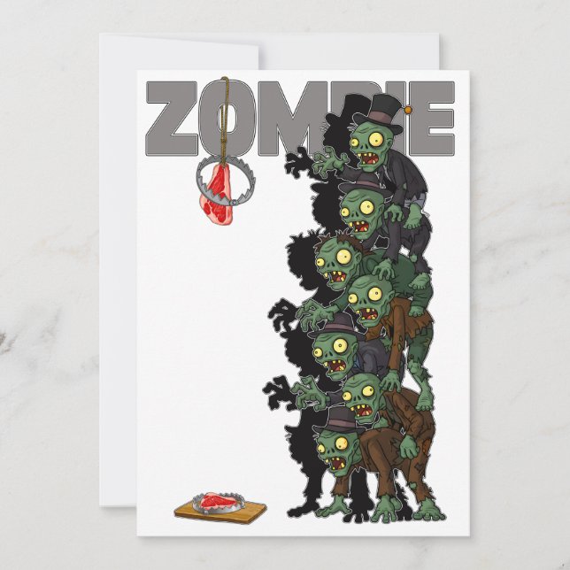 Zombies Einladung (Vorderseite)