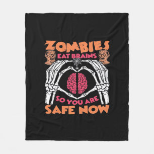 Zombies essen Brains Classic Fleecedecke