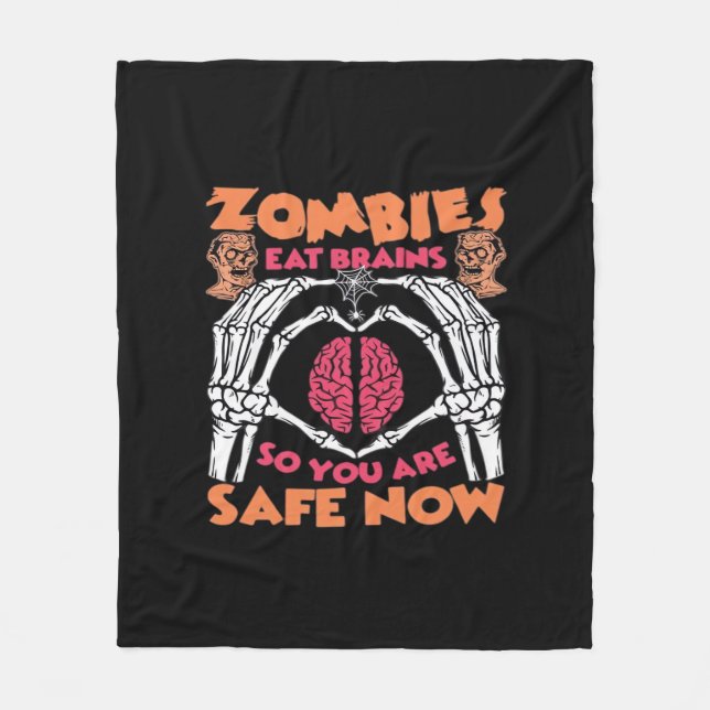 Zombies essen Brains Classic Fleecedecke (Vorderseite)