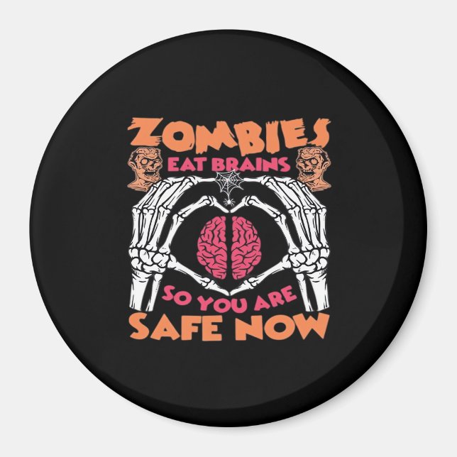 Zombies essen Brains Classic Magnet (Vorne)
