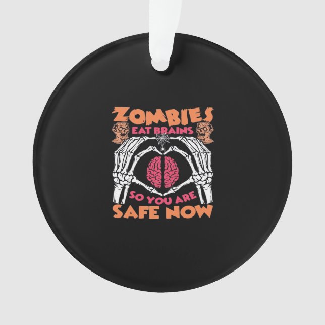 Zombies essen Brains Classic Ornament (Vorderseite)