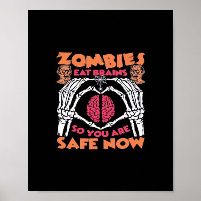 Zombies essen Brains Classic Poster (Vorne)