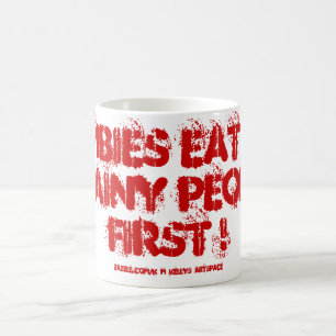 ZOMBIES ESSEN DIE BRAINY VOLKSWIRTSCHAFT ERSTE ! KAFFEETASSE