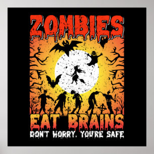 Zombies essen Gehirne Poster